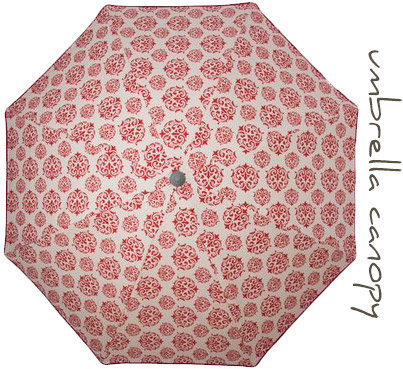 High quality Red Damask beach umbrella - R1,499