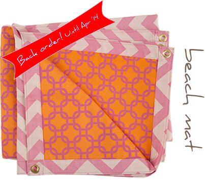 High quality cotton Pinky Chevron beach mat: R1,299